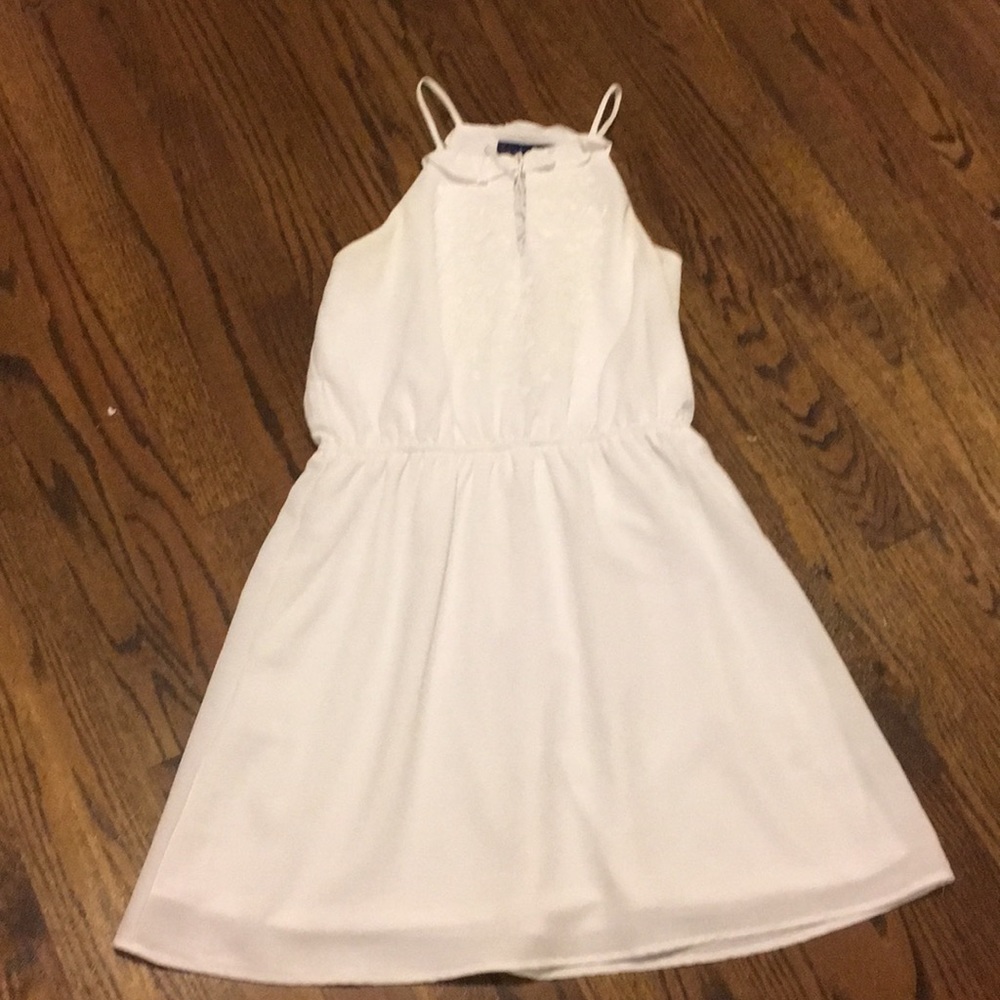 White fit and flare dress